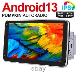 Citrouille Double DIN 10.1 pouces Android 13 Autoradio Voiture Carplay 6Go 64Go DSP USB WiFi