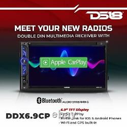 DS18 DDX6.9CP 6.9 Écran tactile Double-Din Headunit Bluetooth Apple Car Play