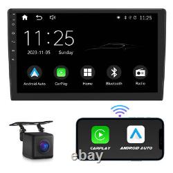 Dans Dash Double Din 10.1 QLED Autoradio Stéréo de Voiture Android Auto CarPlay GPS Navi DSP