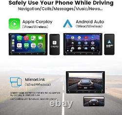 Dasaita 6.98 Double Din Unité Principale de Voiture CarPlay/Android Auto HD FM IPS (Système d'Exploitation Linux)