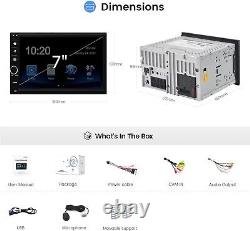 Dasaita unité principale de voiture Double Din de 7 pouces avec CarPlay HD Touchscreen (système d'exploitation Linux)
