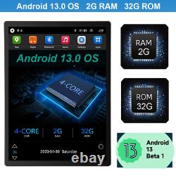 Double 2DIN 10.1 Android 13.0 Écran tactile vertical stéréo radio GPS WiFi pour voiture