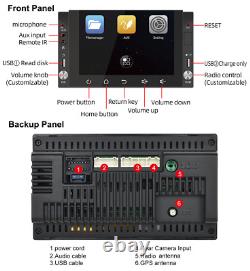 Double 2DIN 10.1 Android 13.0 Écran tactile vertical stéréo radio GPS WiFi pour voiture