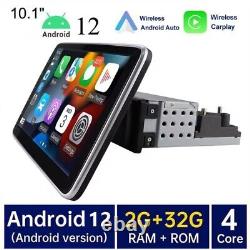 Double 2DIN Rotatif 10.1'' Android 12 Écran Tactile Autoradio GPS Wifi