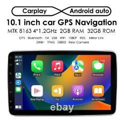 Double 2DIN Rotatif 10.1'' Android 12 Écran Tactile Autoradio GPS Wifi