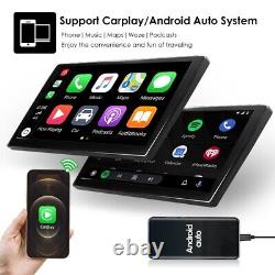 Double 2DIN Rotatif 10.1'' Android 12 Écran Tactile Autoradio GPS Wifi