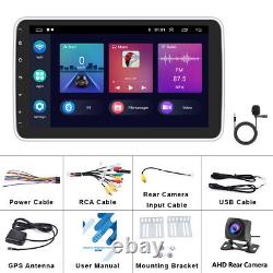 Double 2DIN Rotatif 10.1 Android 13 Apple Carplay Voiture GPS Stéréo Radio 2+64GB