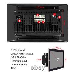 Double 2DIN Rotatif 10.1 Android 9.1 Écran Tactile Radio Stéréo GPS Wifi