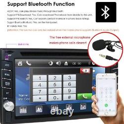 Double 2Din Autoradio GPS Navi Pour Écran Tactile 6.2 Bluetooth Lecteur DVD