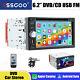 Double 2 Din Lecteur Dvd/cd Apple Carplay Autoradio Écran Tactile Radio Fm + Caméra