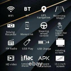 Double 2 DIN Rotatable Android 11 10.1'' Écran tactile Radio stéréo de voiture GPS Wifi