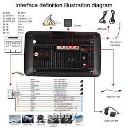 Double 2 DIN Rotatif 10.1 Android 13 Écran Tactile Radio Stéréo de Voiture GPS WIFI