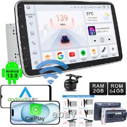Double 2 DIN Rotatif 10.1'' Android 13 Écran Tactile Stéréo Radio de Voiture GPS Wifi