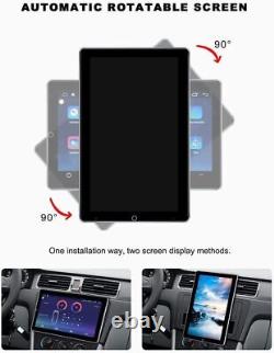 Double 2 DIN Rotatif 10.1'' Android 13 Écran Tactile Stéréo Radio de Voiture GPS Wifi