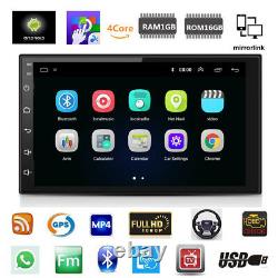 Double 2 Din Android 9.1 7'' Ultra Thin Car Stereo Radio Bt Gps Wifi 4g Dab Tpms