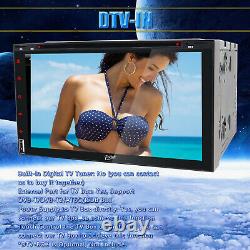 Double 2 Din Voiture Stereo Tv Lecteur CD DVD Radio Bluetooth Swc Unité Caméra De Sauvegarde