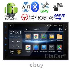 Double 2din 7in Android 10.0 Voiture Stereo Mp5 Lecteur Gps Navi Wifi Bt Usb Fm Radio