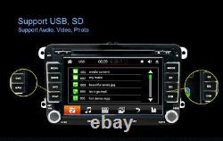 Double 2din Pour Vw Golf Mk5 Mk6 T5 Voiture Stéréo Radio Bluetooth DVD Lecteur CD Rds