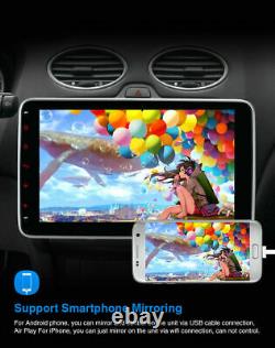 Double 2din Rotatif 10.1'' Android 10.0 Écran Tactile Voiture Stéréo Radio Gps Wifi