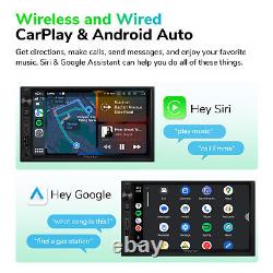 Double DIN 7 QLED sans fil CarPlay Android Auto Autoradio GPS Navigation pour voiture