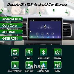 Double DIN Rotatif 10,1'' Android Auto Écran Tactile Radio Stéréo pour Voiture GPS Wifi