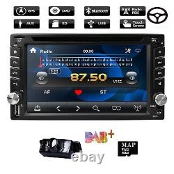 Double Din 6.2 Lecteur DVD de voiture Radio CD Lecteur BT Stéréo Headunit Avec Carte GPS + Caméra