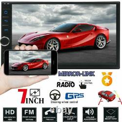 Double Din 7 Android 10 2+32 Go Dsp Voiture Stereo Radio Gps Wifi Multimedia Carplay