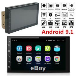 Double Din 7 Écran Tactile Android 9.1 Car Stereo Radio Navigation Gps Wifi Mp5