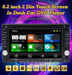 Double Din Car Stereo 6.2 DVD CD Touch Screen Radio Mirror Link Pour Android&ios