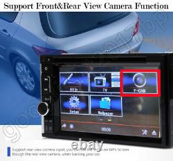 Double Din Car Stereo Dvd+backup Camera Touch Screen Radio Mirror Link Pour Gps