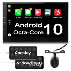 Double Din Voiture Stéréo De Sauvegarde Caméra Gps Octa Core Radio Android 10 Écran Tactile