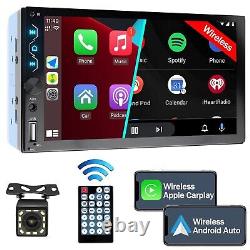 Écran tactile 7 pouces avec Carplay sans fil, Android Auto sans fil: stéréo de voiture Double Din