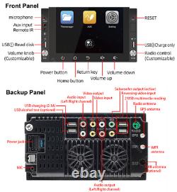 Écran tactile Android 10.1 Radio stéréo de voiture CarPlay 13.0 GPS WIFI BT Double 2Din