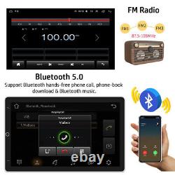 Écran tactile de voiture stéréo radio GPS wifi double 2DIN Android 12 de 10,1 pouces rotatif
