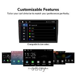 Écran tactile double 2Din pour voiture avec radio stéréo Apple CarPlay Android Auto Camera