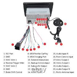 Écran tactile double 2Din pour voiture avec radio stéréo Apple CarPlay Android Auto Camera