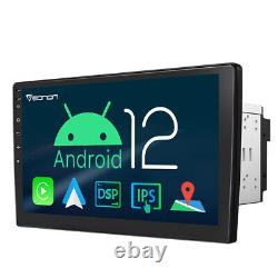 Eonon 10.1 Double DIN Android 12 GPS Navigation Car Stereo Apple CarPlay SatNav translated in French is: Eonon 10.1 Double DIN Android 12 GPS Navigation Autoradio Stéréo de Voiture avec Apple CarPlay et SatNav.