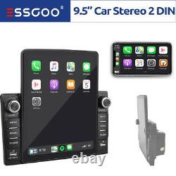 Essgoo 9.5 Double 2 Din Voiture Stereo Apple / Andriod Carplay Écran Tactile Radio Usb