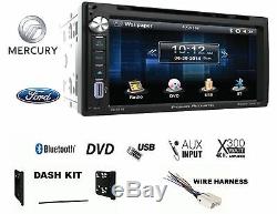 Ford Mercury Tactile Bluetooth CD DVD Usb Radio Stéréo Double Din Kit Dash