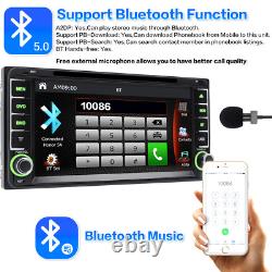 GPS sans fil CarPlay Double Din Autoradio stéréo lecteur DVD Bluetooth pour Toyota