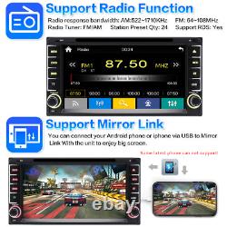 GPS sans fil CarPlay Double Din Autoradio stéréo lecteur DVD Bluetooth pour Toyota