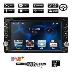 Gps Navigation+8gb Carte Bluetooth Radio Double Din 6.2 Voiture Stereo DVD Lecteur CD