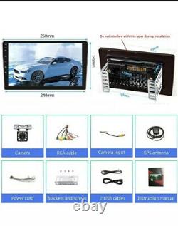 Hikity 10.1 Pouces Android Voiture Stéréo Avec Gps Double Din Voiture Radio Bluetooth F