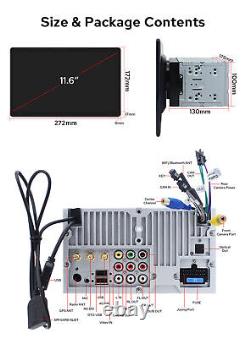 JOING 11,6 pouces Autoradio GPS Navi Android 12 Double Din Rotatif Automatique