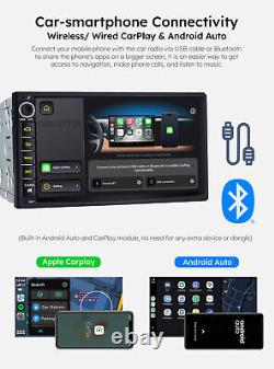JOYING Qualcomm Android 12 Autoradio Double Din 7 pouces avec Bouton de Volume DSP FM