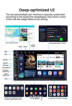 JOYING Qualcomm Android 12 Autoradio Double Din 7 pouces avec Bouton de Volume DSP FM