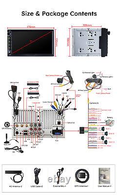JOYING Qualcomm Android 12 Autoradio Double Din 7 pouces avec Bouton de Volume DSP FM