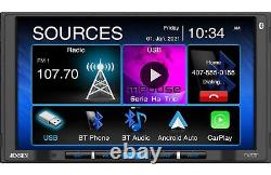 Jensen CAR710 RB 2 DIN Lecteur multimédia numérique Bluetooth Apple CarPlay Android Auto