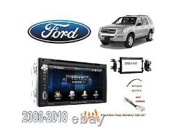 Kit stéréo de voiture double DIN Ford Explorer 2006-2010, Bluetooth USB écran tactile DVD