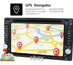Lecteur DVD GPS Double 2Din 6.2 pouces pour voiture avec navigation, carte, Bluetooth et radio.